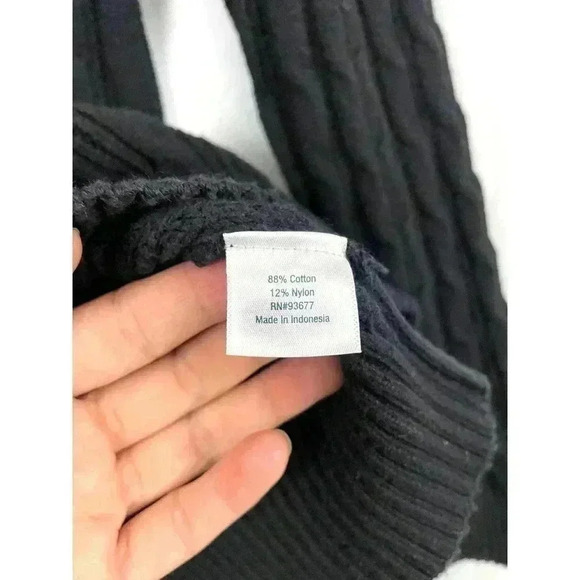 St. John's Bay Long Sleeve Pullover Sweater Petite SMALL Black V-Neck Women's - Picture 6 of 8